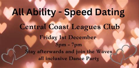 speed dating central coast